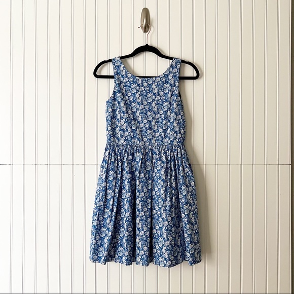 Polo Ralph Lauren Blue White Floral Dress - Picture 1 of 5